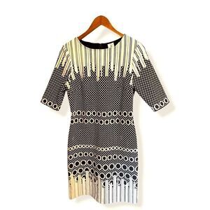 JULIA JORDAN dress, black and white, Size 8